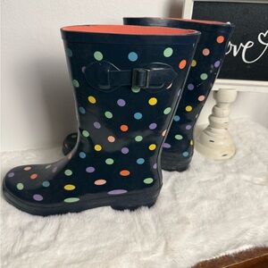 Colorful Polka Dot Kids Rain Boots